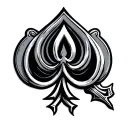 Q Spade tattoo design idea