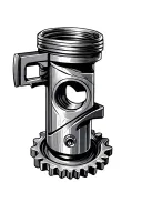 sprocket piston tattoo design idea