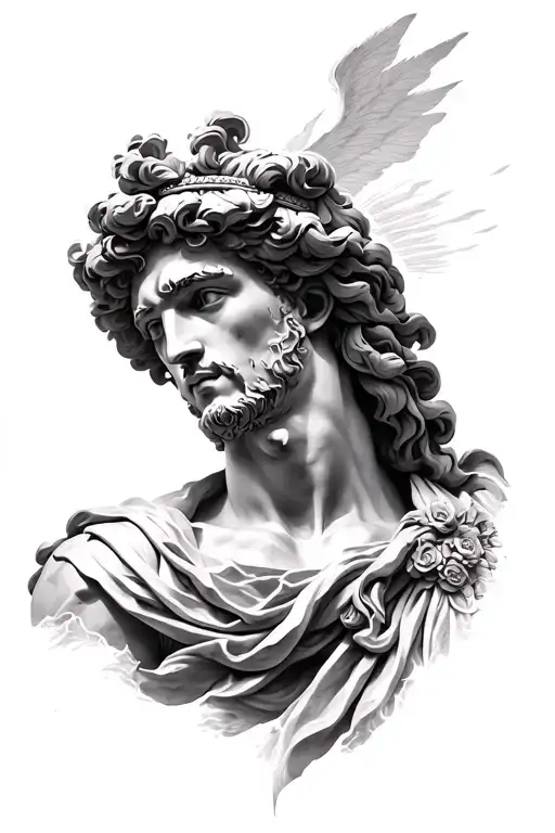 Helios Greek god tattoo design idea