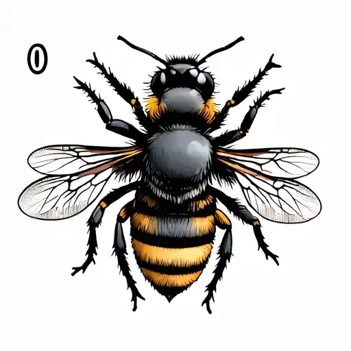 Bee and tarot card tattoo design idea