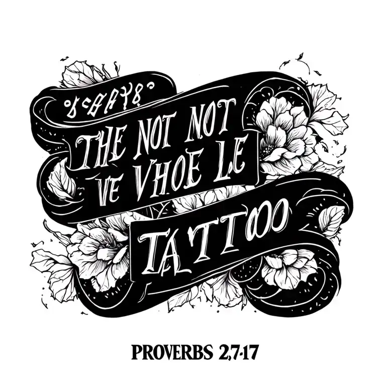 Proverbs 27:17 Text not the whole verse written tattoo design idea