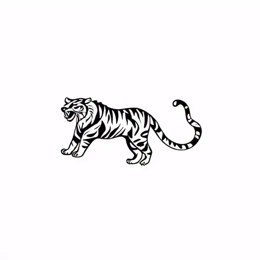 asian tiger tattoo design idea