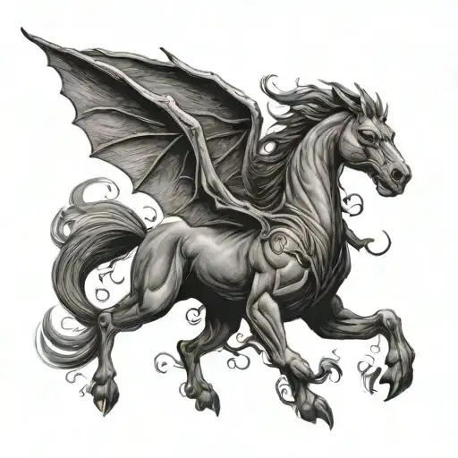 thestral harry potter tattoo design idea