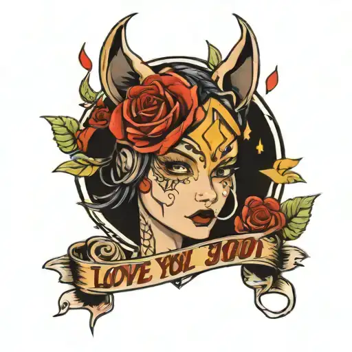 i love you 3000"parnika" tattoo design idea