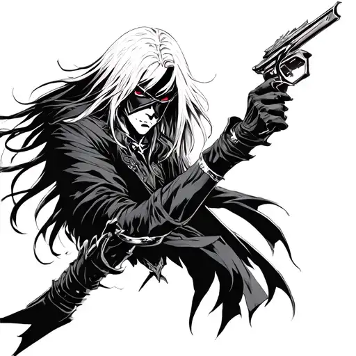 Anime Hellsing Alucard tattoo design idea