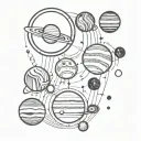 solar system planets tattoo design idea