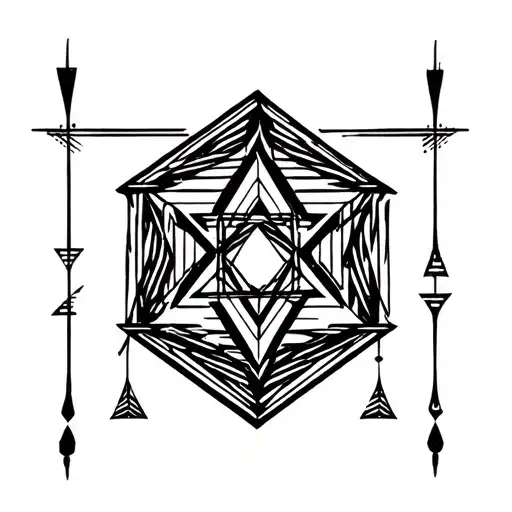 "Hanna" Hexagram tattoo design idea