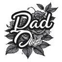 Dad Memorial tattoo design idea