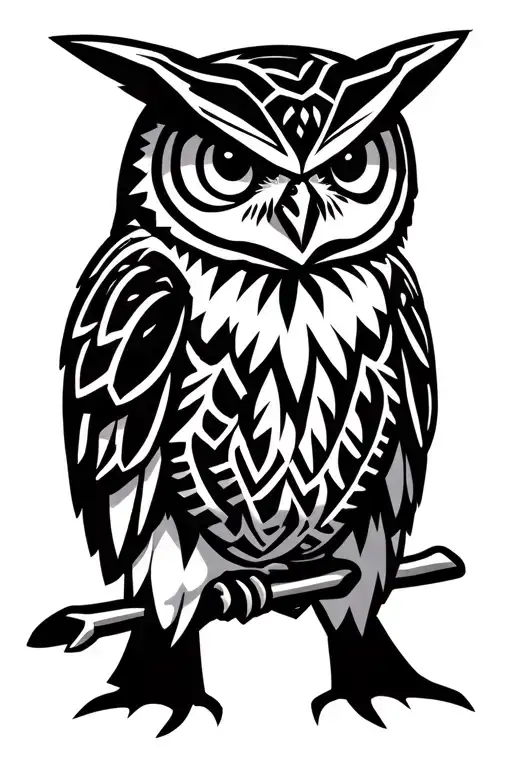 Owl , Judo Kimono , Patient , blood , money , power , Hercule tattoo design idea