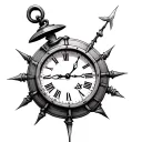 Nautical Clock tattoo design idea