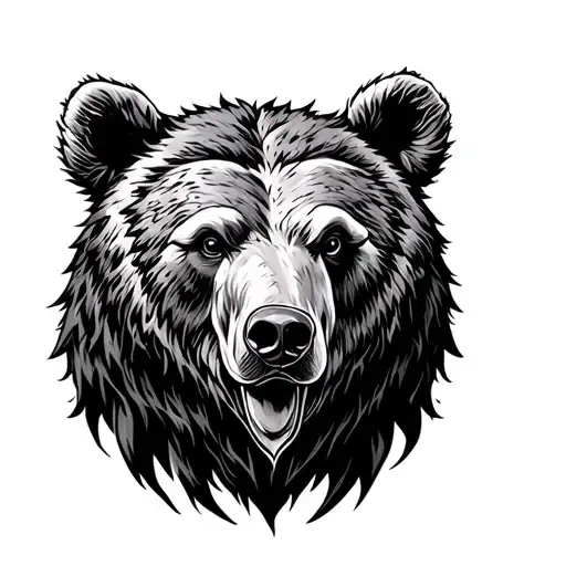Bear head made from celtic trinity knot tattoo design idea