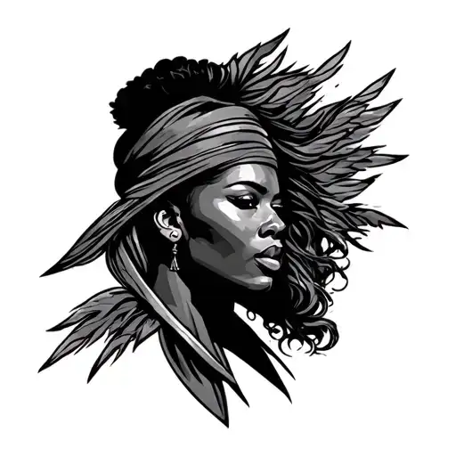 Black Power tattoo design idea