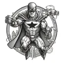 superhero big brother  tattoo design idea