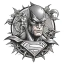 superhero big brother  tattoo design idea