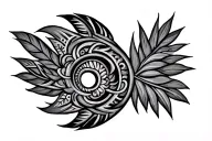Polynesian on the buttock side tattoo design idea