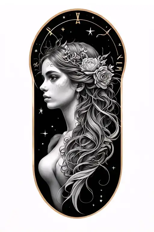 GEMINI ZODIAC SIGN tattoo design idea