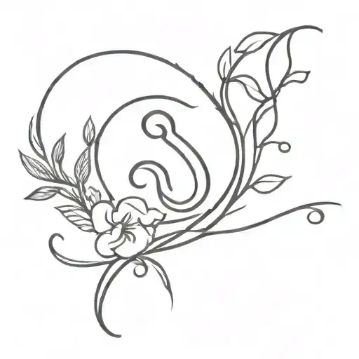 A minimalist tattoo of a brave heart with sickle cell disease awareness ribbon intertwined with nature elements tattoo design idea