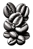 nature and coffee beans tattoo design idea