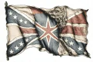 Rebel Flag embedded inside tattoo design idea