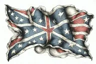 Rebel Flag embedded inside tattoo design idea