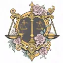 unique Libra tattoo for 2 daughters tattoo design idea
