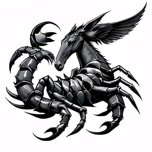 Sagittarius And Scorpio tattoo design idea
