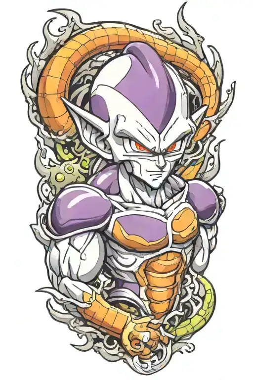 frieza dragon ball tattoo design idea