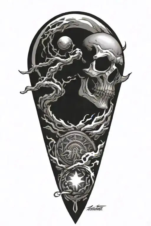Heaven and earth judgement tattoo tattoo design idea
