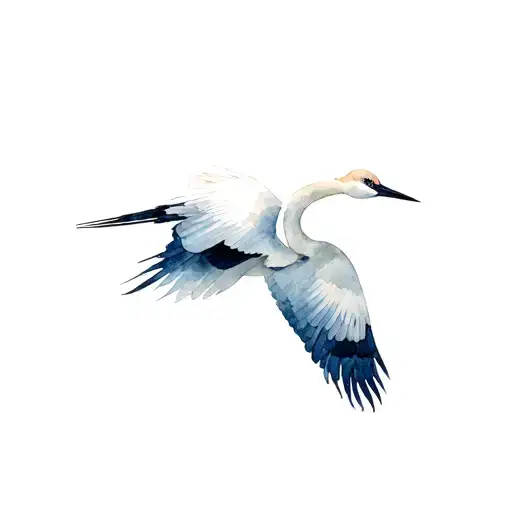 japanese crane tattoo design idea