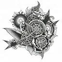 track tattoo design idea