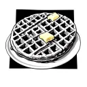 waffle with butter tattoo design idea