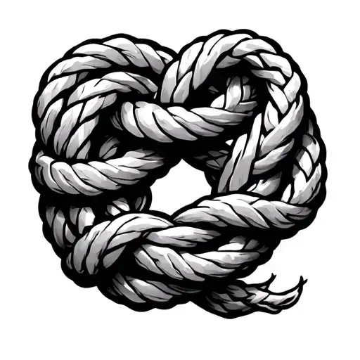 Turks Head rope knot intertwined tattoo design idea