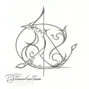 Pisces and Sagittarius sign tattoo tattoo design idea