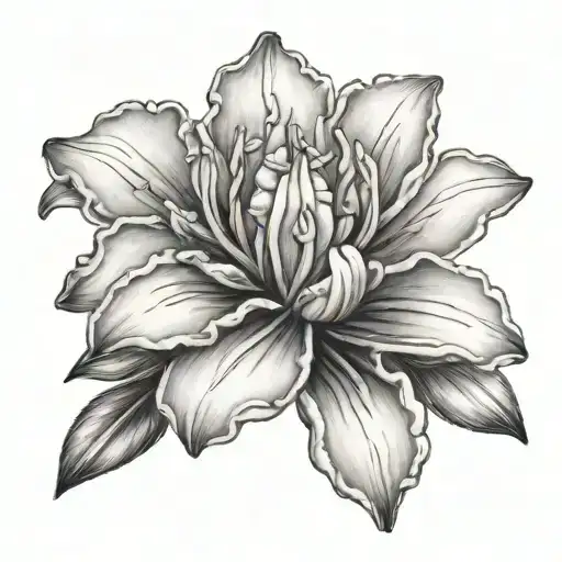Oleander flower burned tattoo design idea