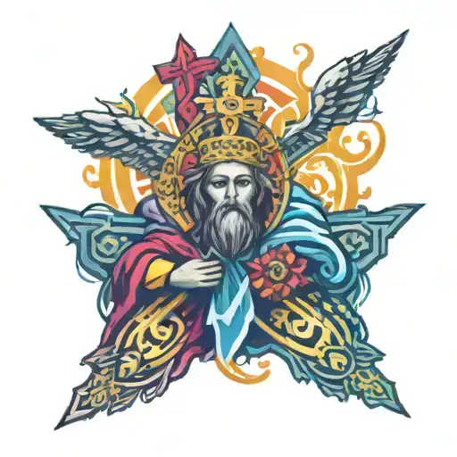 Catholic tattoo design idea