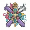 Catholic tattoo design idea