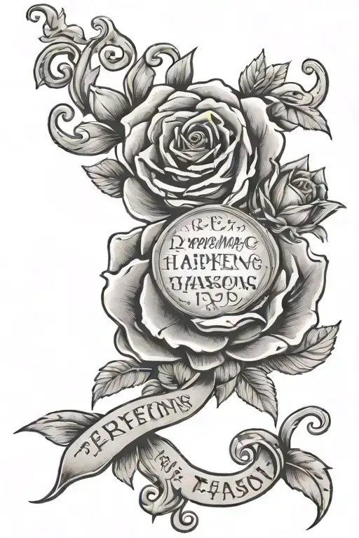 everything happens for a reason have faith tattoo design idea