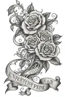everything happens for a reason have faith tattoo design idea