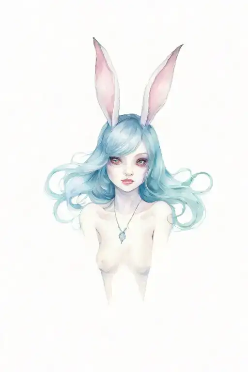 she is a succubus bunny girl oh loves bunny suits and fishnets  tattoo design idea