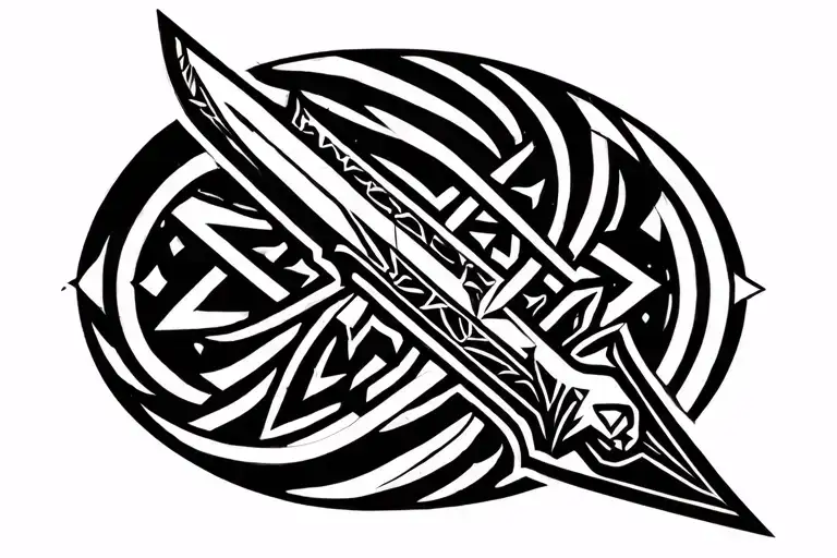 Loki sword tattoo design idea