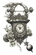 pendulum swinging tattoo design idea