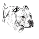 a pit bull terrier tattoo design idea