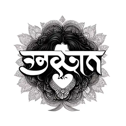 Shreya In Sanskrit script tattoo design idea