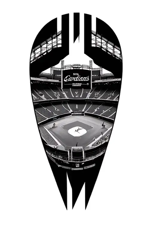 St. Louis cardinals and Busch stadium  tattoo design idea