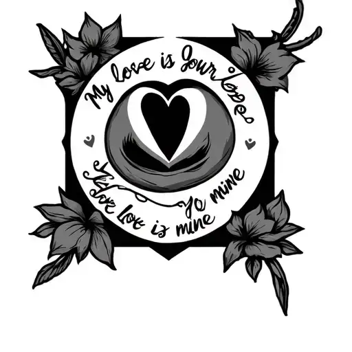 My love is your love, your love is mine tattoo design idea