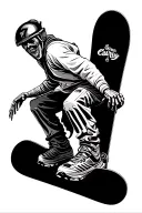 get rid of bones just have the snowboards, make "curry" more aggressive looking  tattoo design idea