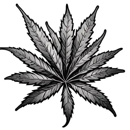 Pot Leaf tattoo design idea