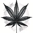 Pot Leaf tattoo design idea