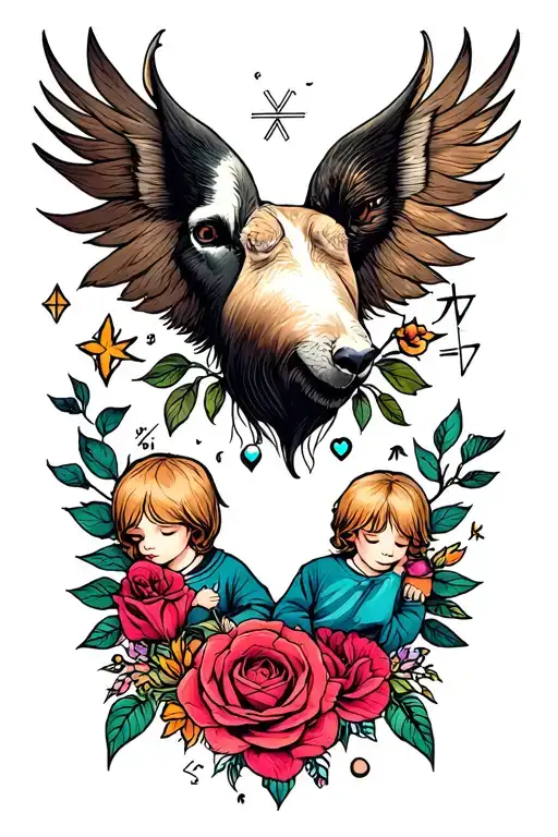 birth of children, love of teaching high school math tattoo design idea