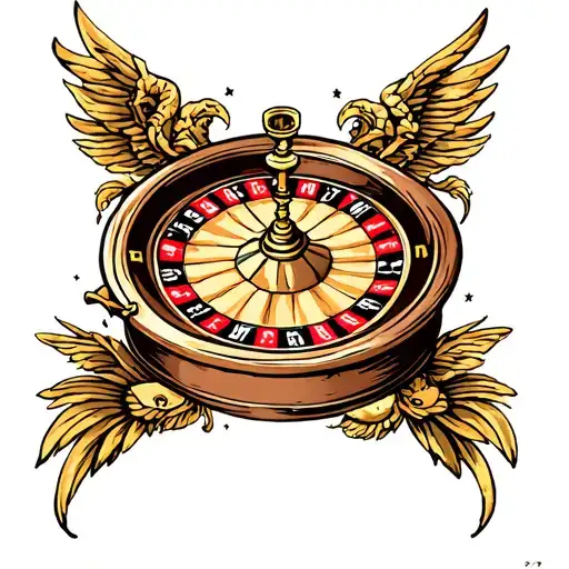 roulette wheel number 27 tattoo design idea